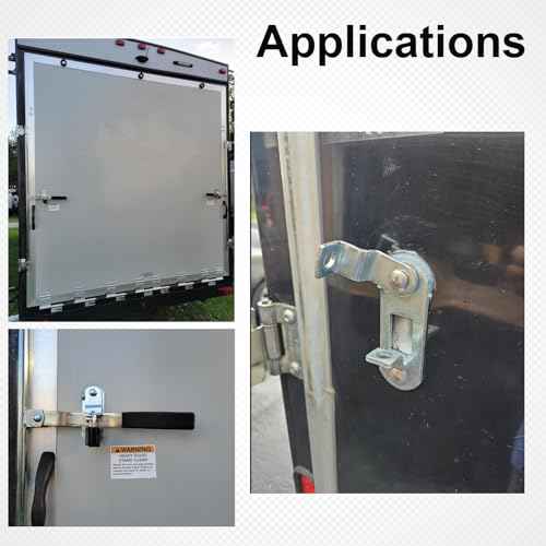 Cargo Trailer Door Latch, Trailer Latches, Trailer Hasp, Enclosed Trailer Door Latch, Cam Lock Latch Keeper for Enclosed Cargo Trailer, Ramp Trailer (2 Pack)