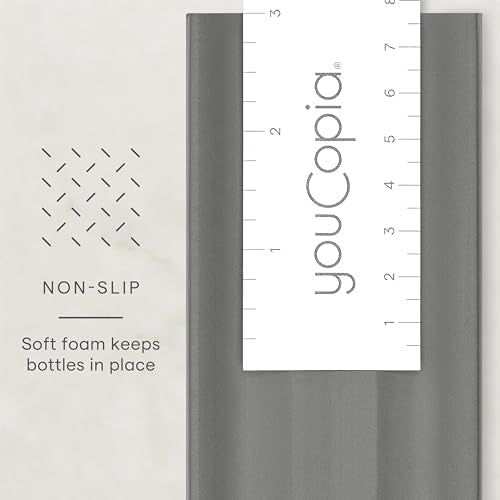 YouCopia SpiceLiner Spice Rack Drawer Organizer (Universal Fit 10’ Roll),Gray - color: Gray