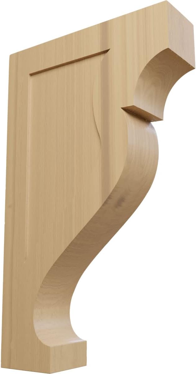 Ekena Millwork CORW05X16X26RKCH Jumbo Rockport Wood Corbels, 4 1/2"W x 15 1/2"D x 26"H, Cherry