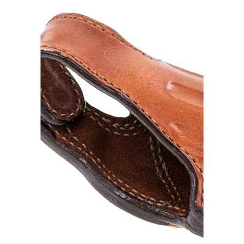 BIANCHI Model 5BHL Thumbsnap Suede Lined Belt Gun Holster - Revolver, Tan, Fits Ruger GP100 4IN, Right Hand