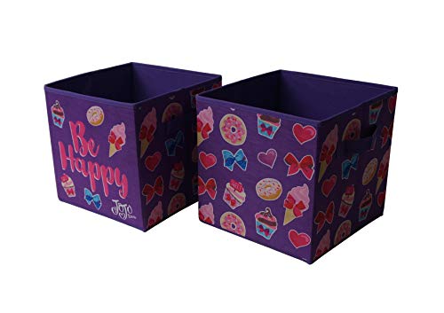 JoJo Siwa Set of 2 Durable Storage Cubes with Handles - color: Jojo Siwa