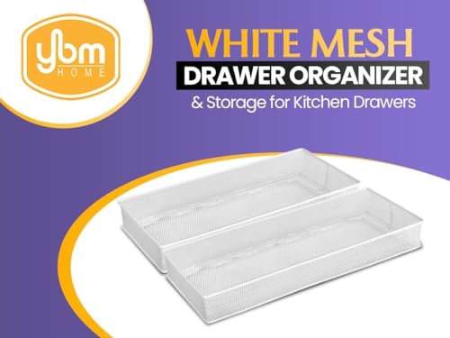 YBM HOME Silver Mesh Drawer Cabinet and or Shelf Organizer Bins, School Supply Holder Office Desktop Organizer Basket (1, 3x15x2 Inch) - size: 3x15x2 Inch