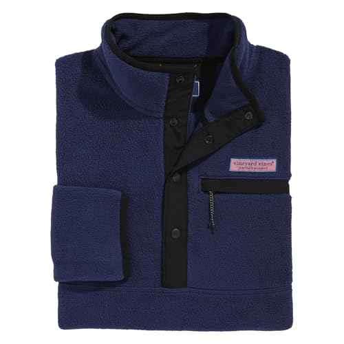 vineyard vines mens Harbor Fleece Quarter-snap