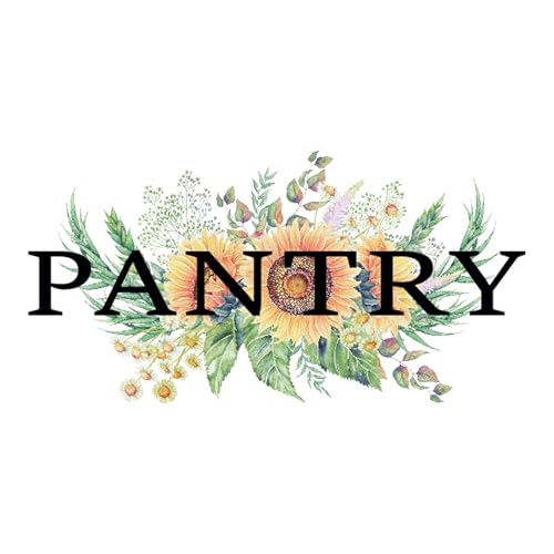 Laundry Room Stickers Bathroom Pantry Signs Vinyl Green Flowers Wall Decal Wall Quote Sticker for Laundry Room Decor(Laundry+Panty+Bathroom)