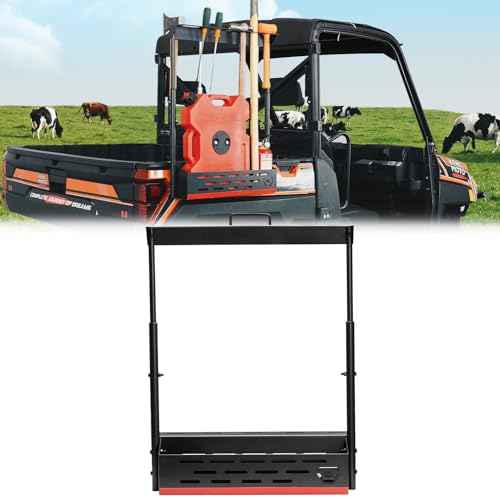KEMIMOTO UTV Tool Rack Secure Various Tools Compatible with Polaris Ranger 1000/ XP 1000/ XP 900 2013-2025, Easy Installation Tool Carrier Support 133 lbs UTV Tool Holder Accessories Replace #2881533