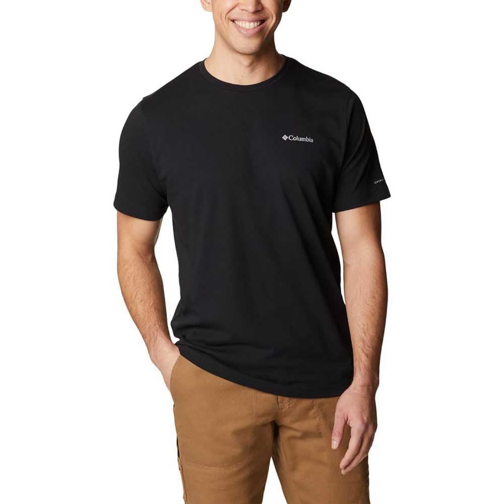 Columbia Men's Thistletown Hills Graphic Short Sleeve, Olive Green Heather/Wanderland Graphic, 1X