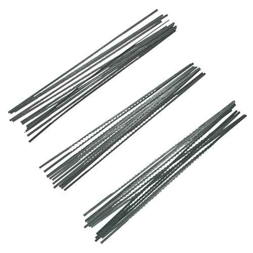 FOXBC Skip Tooth Scroll Saw Blade Plain End Assortment, 36 Pack, Replacement for Olson Saw FR49400
