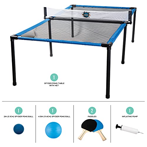 Franklin Sports Spyder Pong Tennis - Table Tennis, Volleyball + 4 Square - Includes Net, Table, Paddles + Ball