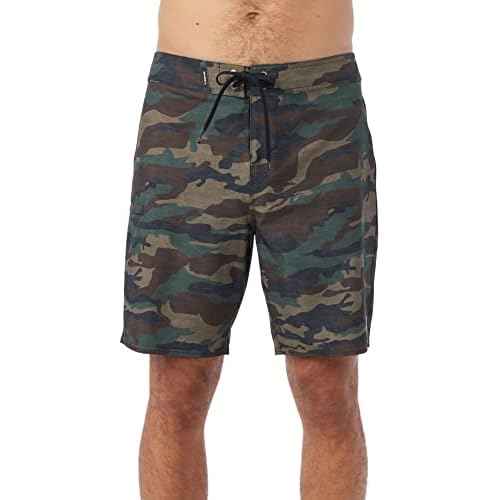 O'NEILL Men's 19 Inch Camo Boardshorts - Water Resistant Swim Trunks for Men with Quick Dry Stretch Fabric and Pockets