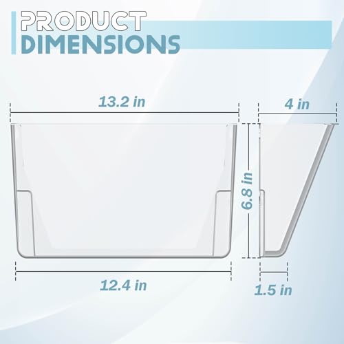 Gawerk Clear Acrylic Single Pocket, Plastic Hanging Wall Mount File Holder for Office Home (Clear, 2 Pack) - color: Clear, size: 2 Pack
