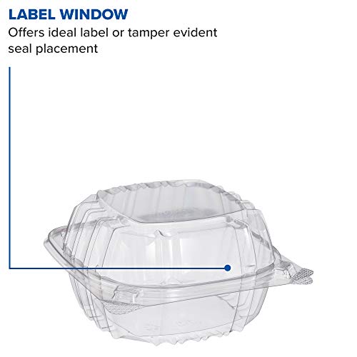 Dart C57PST1 OPS 6 in Clear Hinged Container, 6.0 X 5.8 in (Case of 500)