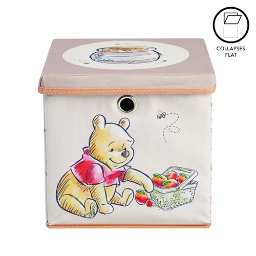 Idea Nuova Winnie the Pooh Collapsible Storage Cube with removable Lid, 10" Wx10 Hx10 D - color: Winnie The Pooh