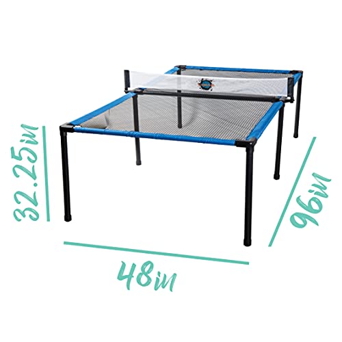 Franklin Sports Spyder Pong Tennis - Table Tennis, Volleyball + 4 Square - Includes Net, Table, Paddles + Ball