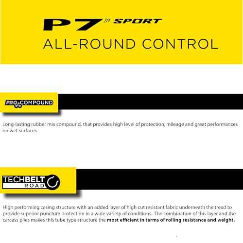 Pirelli P7 Sport 32-622 (700 x 32c) Performance Bike Tire - Confidence, Control, and Durability in One Training Tire - Optimal Handling and Comfort -