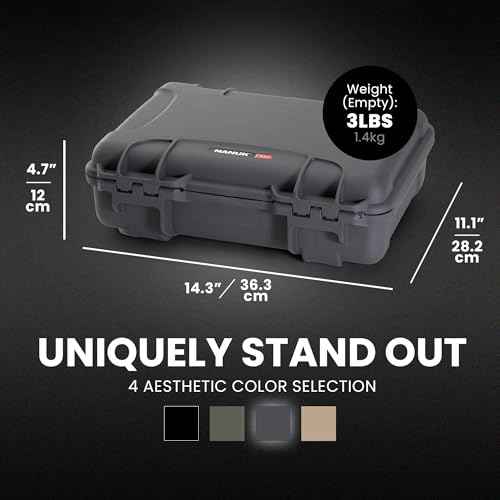 NANUK Hard Case with Custom Foam Insert for 2 up to 15 UP Professional Sporting Gear with Wheels ? IP67 Waterproof Gear Case Storage, Made in Canada