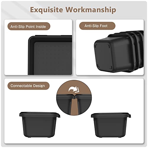 A-LUGEI【𝟱𝟴𝗣𝗰𝘀】【5 Size】 Tool Box Organizer Tray Divider Set, 【Black】 Desk Drawer Organizer, Garage Organization and Storage Toolbox Accessories Rolling Tool Chest Cart Cabinet WorkBench Small Part - size: 58pcs-5 Size