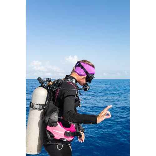 SCUBAPRO Zoom Scuba Mask with Ultra Clear Dual Lens and Lens-Change System for Optical Lenses for Diving, Clear/Blue/Silver