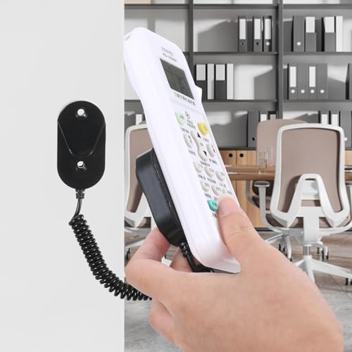 2Pcs Magnetic Remote Leash Control Holder with Spring Ropes Safely Secure TV Remotes & Small Items Retractable Anti-lost Rope Organizer with Adhesive for Projector TV Air Conditioner Remotes