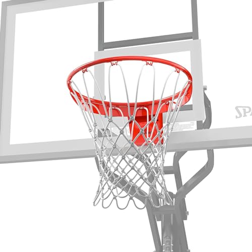 Spalding Regulation Size 18" Steel Basketball Rim with Net Included | Choose from Fixed or Breakaway | Replacement Rim for Indoor or Outdoor Hoop