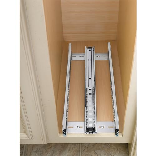 Rev-A-Shelf 5" Wood Pullout Kitchen Cabinet Organizer for 5.5" W Opening - Spice Caddy & Seasoning Rack Sliding Storage with Adjustable Shelves for Pantry Organization, 448-BC-5C - size: 5"W"