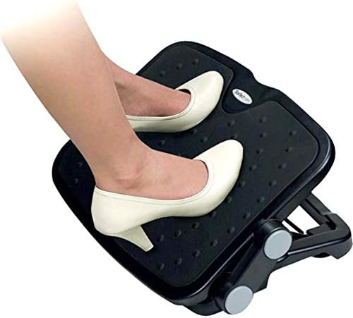 StarTech.com Under Desk Foot Rest - 18in x 14in - Adjustable Height and Angle - Foot Stool - Footrest for Desk - Office Foot Rest , TAA (FTRST1)