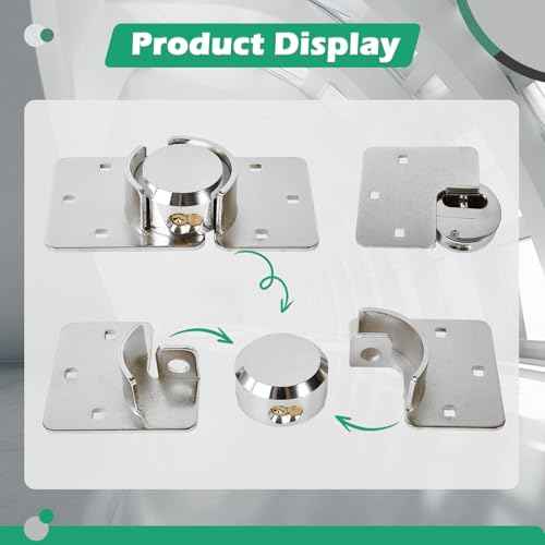 2 Pack Van Door Locks Keyed Alike Heavy Duty Puck Lock w/Hasp High Security Hidden Shackle Padlocks Solid Steel Lock Garage Shed Door Locks w/4Keys for Trailer Truck, Silver