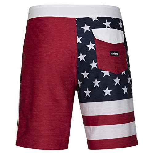 Hurley Men's Phantom-Patriots Cheers USA Flag 20"-Boardshorts