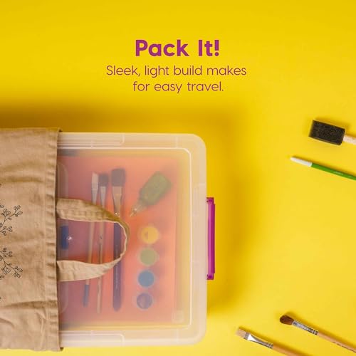 IRIS USA 6 Qt. Plastic Craft Storage Container Bins with Lids, 6 Pack, Small Art & Office Supply Organizer Tote, Sensory Bins & Boxes for Home & University, Stackable, Secure Latch Buckles, Clear - size: 6 Qt. - 6 Pack, style: STACK