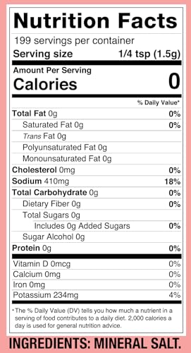 BEYOND HIMALAYAN Pink Himalayan Sea Salt Substitute - 10.5 oz. - Tasty Low Sodium Salt & Potassium Salt Substitute for High Blood Pressure - Himalayan Pink Salt Substitute With Real Salt-Taste