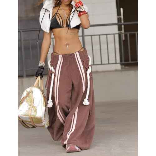 Aelfric Eden Stripe Super Baggy Sweatpants Oversized Barrel Pants Vintage Wide Leg Elastic Waist Lantern Trouser Unisex