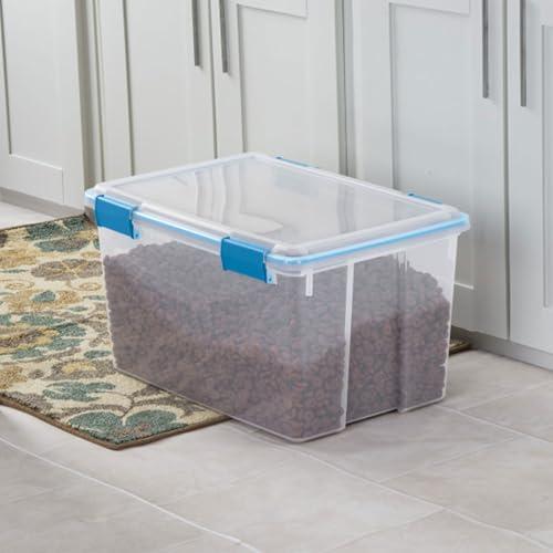Sterilite 12-Pack Gasket Box, Weather-Resistant Storage Bins with Latching Lids, 54 Quart - Heavy-Duty Organizing Containers for Closet, Bathroom, and Office - size: 54 Quart, style: 12 Pack