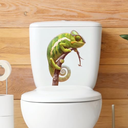 Green Chameleon Wall Decals Removable Lizard Vinyl Stickers for Nursery Living Room and Bathroom Nature Animal Decor Peel and Stick Wall Art
