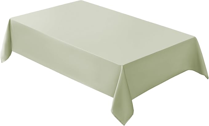 VidaFete 1 Pack Tablecloth 60 * 84inch Rectangle Table Cloth Polyester, Stain Wrinkle Resistant Polyester Dining Table Cover for Kitchen Dinning Party Wedding Tabletop Buffet Decoration(Sagegreen)