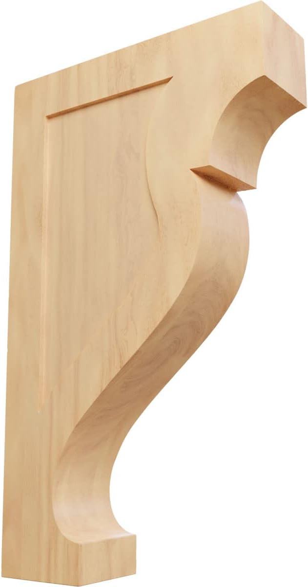 Ekena Millwork CORW05X16X26RKRO Jumbo Rockport Wood Corbels, 4 1/2"W x 15 1/2"D x 26"H, Red Oak