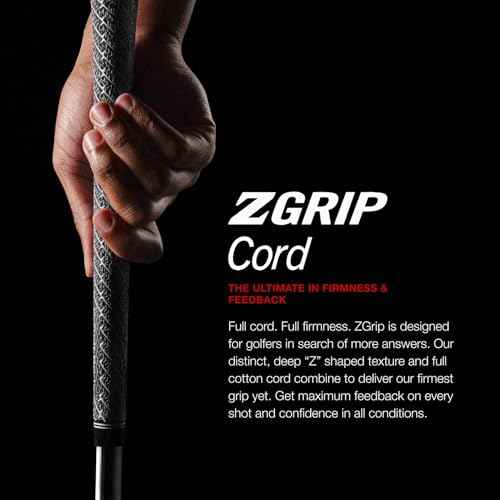 Golf Pride ZGrip Cord Golf Grip - Durable Rubber & Cotton Cord Grip - Firm Feel with High-Traction Texture