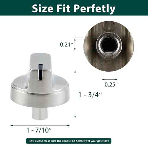 WB03X29315 KIP 5U06 191D9233 Stove Knobs Cooktop Replacement Parts for GE Cooktop Knob Stainless Steel 30 Inch JGP5030SLSS Gas Range Oven Knobs Stove Top Control Knob Surface Burner Knobs 5 Pcs