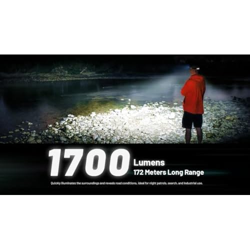 Nitecore NU45 1700 Lumen Headlamp, USB-C Rechargeable Fast Charging, Long Runtime for Camping, Running, or Work, with Auxilary White Reading Light and Red Light