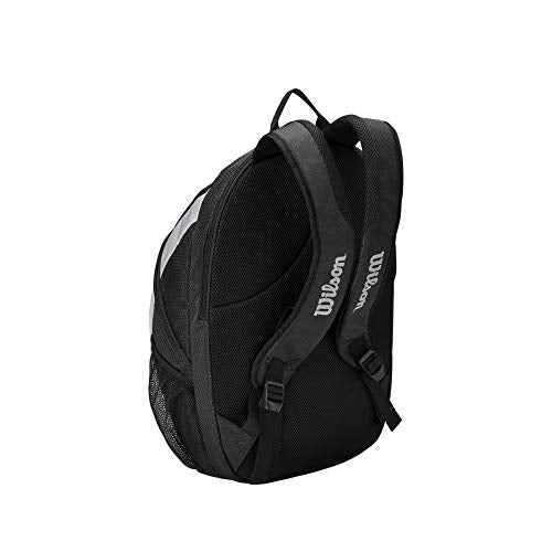 Wilson Fed Team Backpack - Black, Holds up to 2 Rackets