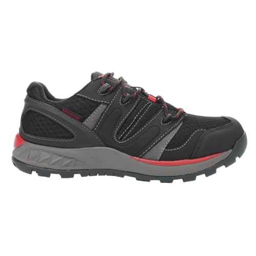 Propet Mens Vercors Hiking Hiking Sneakers Shoes - Black, Grey