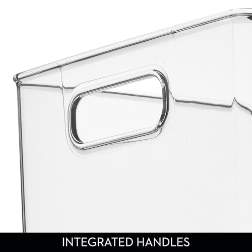 iDesign Pantry Organizer Bins with Handles - Storage Bins for Cabinets or Fridge - Set of 4 - Clear - style: Pack of 4