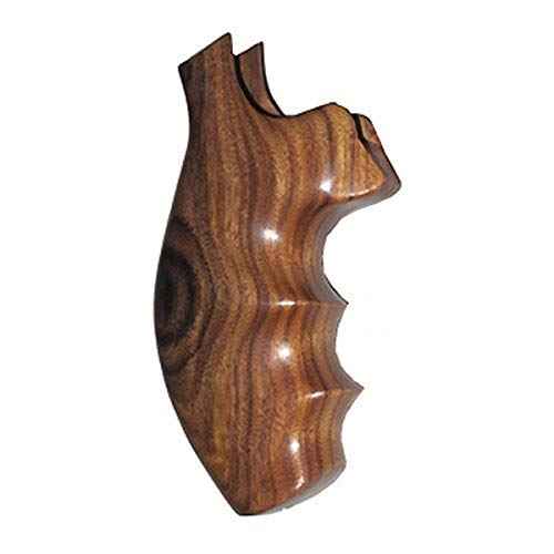 Hogue S&W K&L Frame Round Butt Grip w/ Finger Grooves, Smooth Special Hardwood, Pau Ferro - 19300
