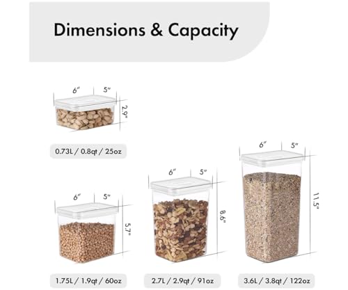 Neoflam Airtight Smart Seal Food Storage Container (Set of 3) | Crystal Clear Body, Matte Black Lid | Modular, Stackable, Nestable Design | Easy to Clean, BPA Free (Rectangle, 3,6L)