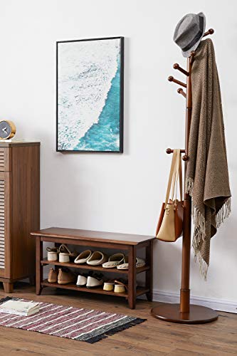 XKZG Storage Bench Wooden Shoe Rack Bench Rustic Solid Wood Entryway Bench (Brown,31.5") - color: Brown, size: 31.5"W x 11.8"D x 16.5"H