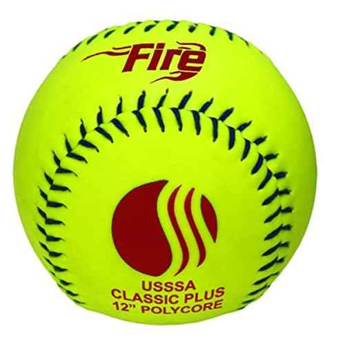 Baden USSSA Classic Plus Slowpitch Softballs - 12" Synthetic Cover for Durable Performance | Official Game Balls, Ideal for Tournaments & Leagues | 12-Pack