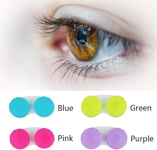 KISEER 36 Pack Colorful Contact Lens Case Box Holder Container Soak Storage Kit - size: 36 Count