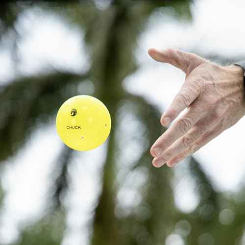 GAMMA Chuck Outdoor Pickleballs, Symmetrical 38-Hole Design, USAPA Approved for Tournament Play, Durable, All-Weather Endurance, Consistent Flight, Enhanced Speed, Competitive & Practice