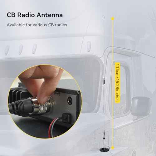 Retevis MB2 40-Channel AM/FM CB Radio Kit, Long Range Radio with Antenna for Trucker Stop, Public Address (PA) Function, Emergency Channel 9/19, VOX, Easy to Use, with Cigarette Lighter Fixed-Mount