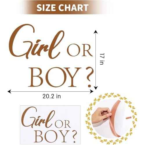 Girl Or Boy Decal Sign for Balloons Arch Backdrop, Large Adhesive Sign Decal Letters Sticker Wall Decor Decorations for Baby Shower Gender Reveal Party