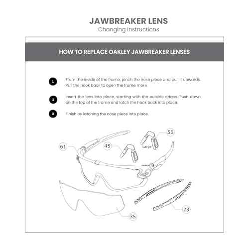 OAKLEY Original Jawbreaker Replacement Lenses For Men For Women+ Bundle Microfiber Pouch -FRAMES NOT INCLUDED