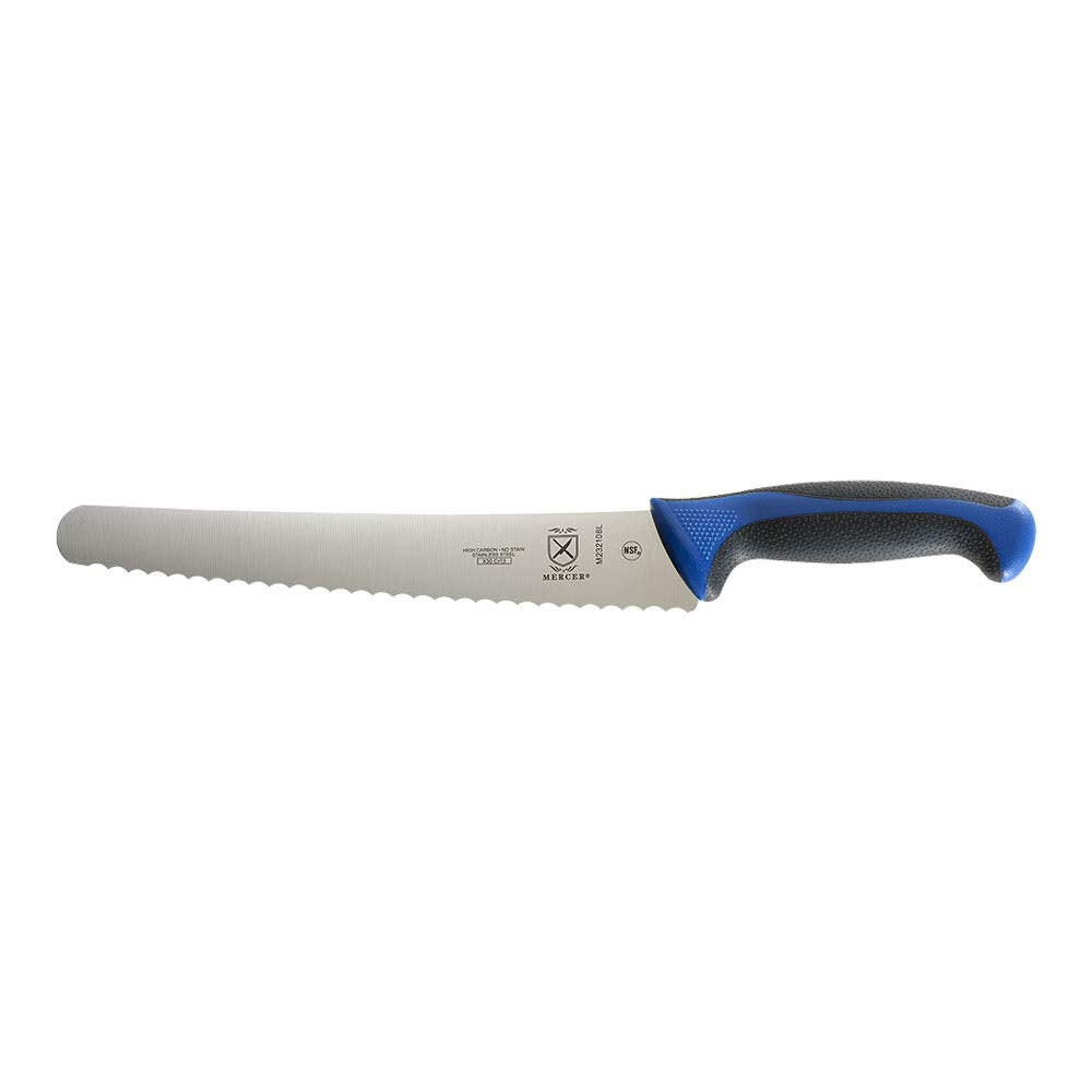 Mercer Culinary Millennia Colors 7-Inch Granton Edge Santoku Knife, Green